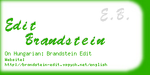 edit brandstein business card